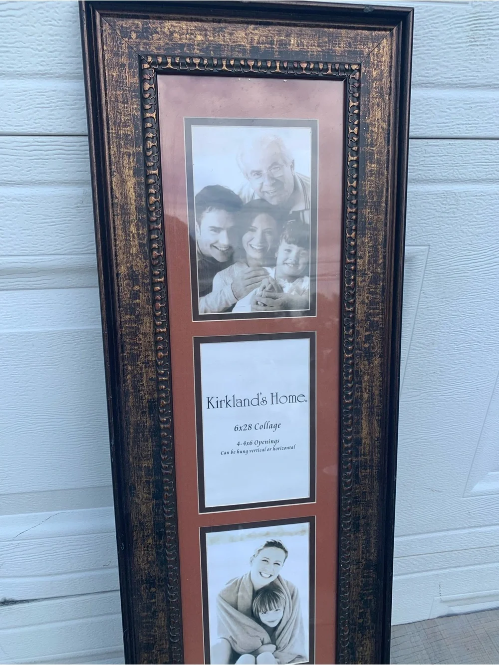 Kirkland's Home 6x28 bronze collage wall frame. Holds four 4x6 family photos